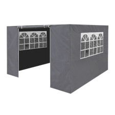 Dellonda DG145 Premium Gazebo Marquee Side Walls Windows Panel 2 x 2m Grey A