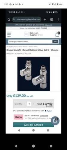 Bisque manual radiator - manual, valve
