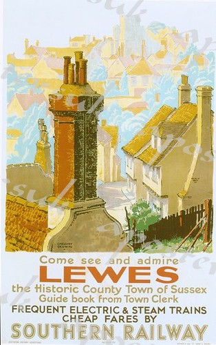 Vintage southern railway lewes - vintage,