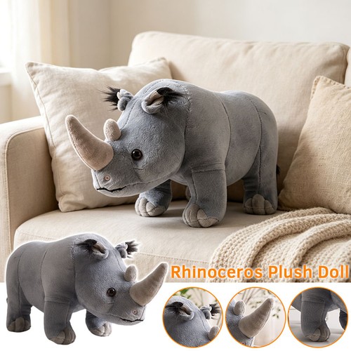 Realistic rhinoceros plush - rhinoceros,