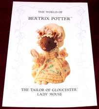 BEATRIX POTTER - GLOUCESTER LADY MOUSE TOY - ALAN DART KNITTING PATTERN DK 20cm