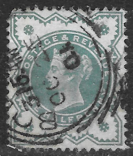 Green one half penny - one,