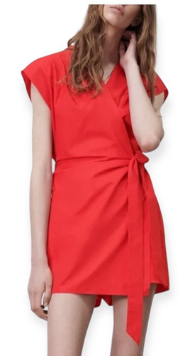 Zara red wrap - wrap, romper