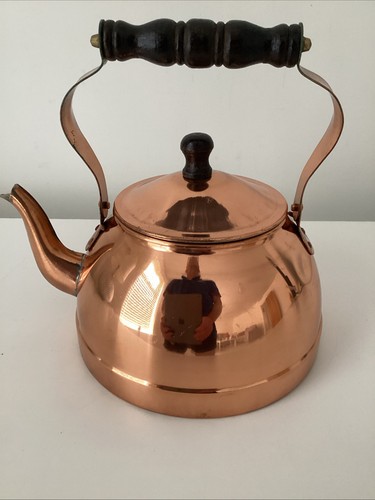 Vintage copper tea kettle with - copper,