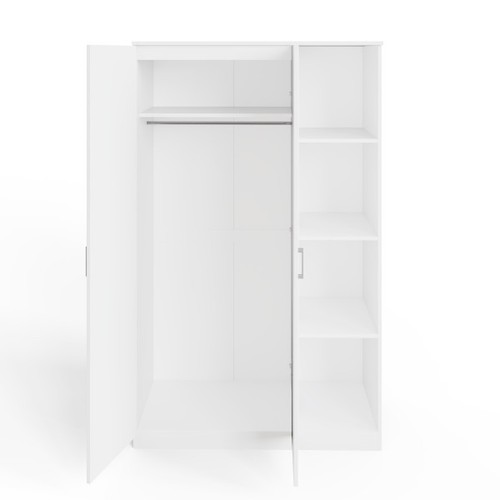 White door wardrobe with 3 - white,