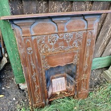 CAST IRON FIREPLACE / ART NOUVEAU / VICTORIAN STYLE. Restoration project. 