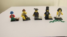 Lego mini series 5 Clown, Zoo keeper Queen, Cleopatra Graduate, Abraham Lincoln