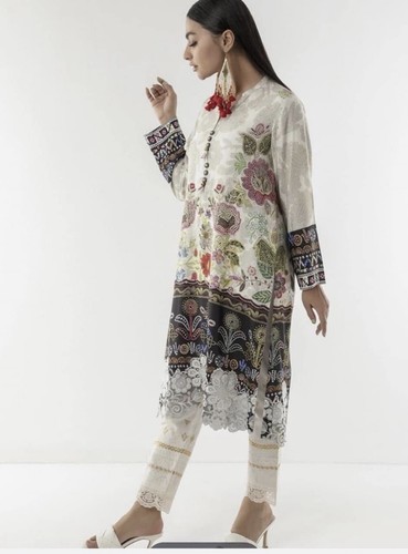 Khaadi off white - white, georgette