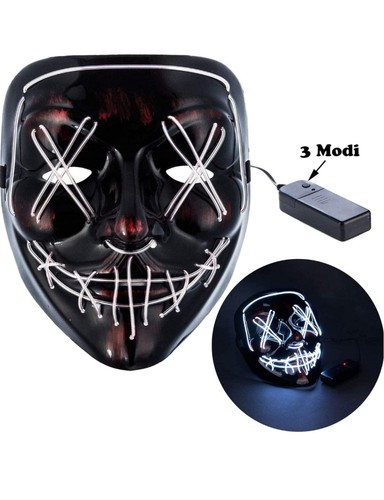 Led full face mask black - full,