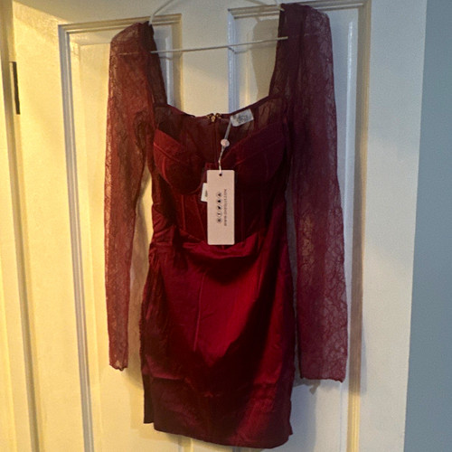Polly burgundy lace corset - polly,
