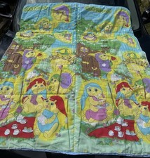 Glo Worm Glo Friends Vintage 1985 Telitoy Blanket Throw Comforted - RARE (NS)