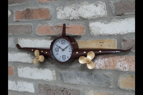 Retro style aeroplane - aeroplane, wall