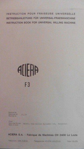 Aciera universal milling - aciera,