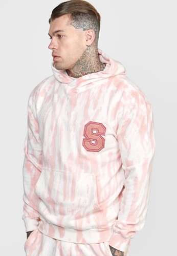 Siksilk men pink tie dye - men's,