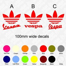 Vespa Adidas Stickers 100mm