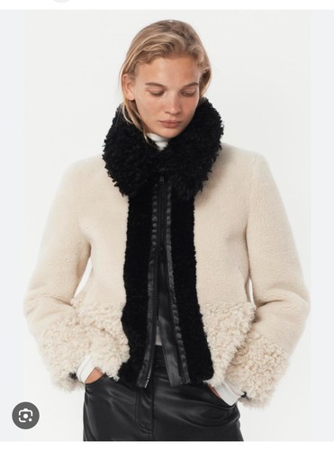 Zara women faux fur patch - , work