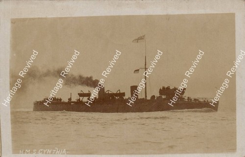 Vintage hms cynthia destroyer - vintage,