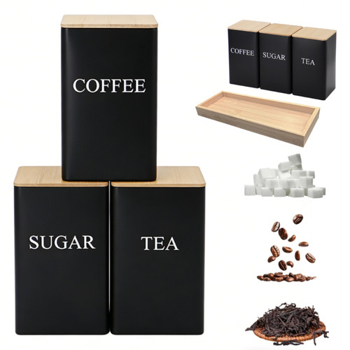 3pc round tea coffee - 3pc, sugar