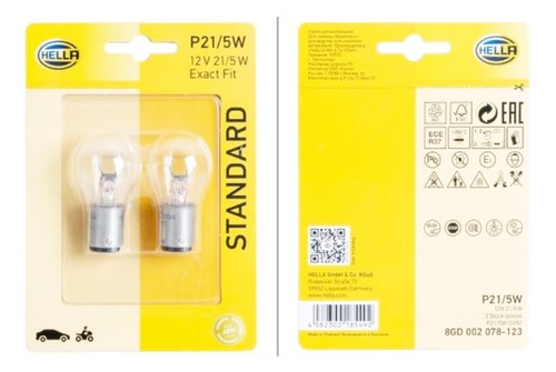 Hella bulb p21 - bay15d, 12v