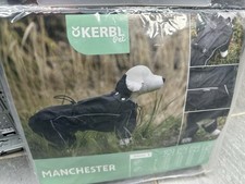 Kerbl Pet Reflective Dog Manchester Raincoat Coat BLACK REFLECTIVE Size Medium