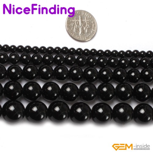 Natural round black agate onyx - natural,