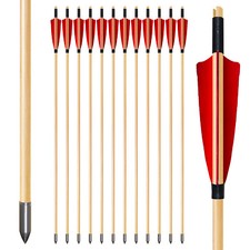 12PCS Wooden Arrows 32"