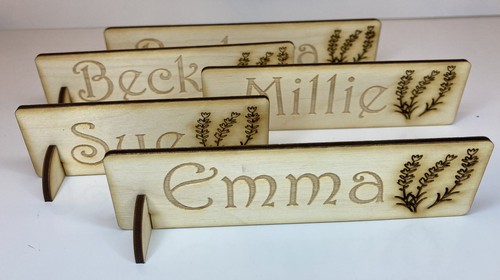 Personalised wooden wedding - 6x,