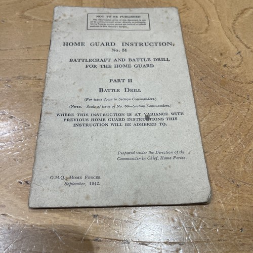 Ww2 home guard instruction - guard, no