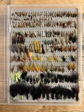 Fulling Mill Large Fly Boxes Containing Over 200 Flies Various Sizes
