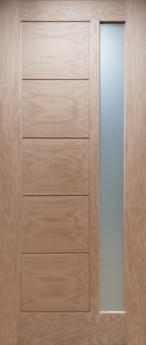 Oak external door linear - oak,