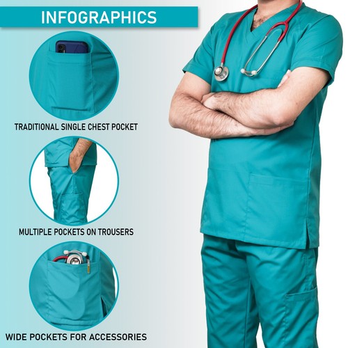 Medilap mens medical scrub - mens,