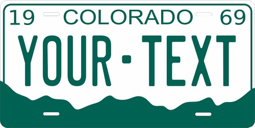 Colorado 1969 license plate - 1969,