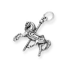 TheCharmWorks 925 Sterling Silver Merry Go Round Horse Charm