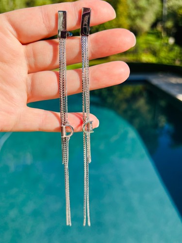 Christian dior long silver - dior, 6"