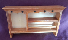 12th scale rustic dolls house kitchen shelving unit - Vintage