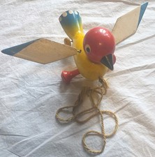 Vintage Wooden Duck Pull-Along