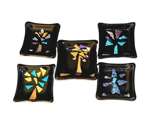 Dichroic art glass trinket - 5,