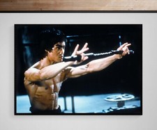 BRUCE LEE • ENTER THE DRAGON • NUNCHUCKS • Giclée Poster Print • Wall Art