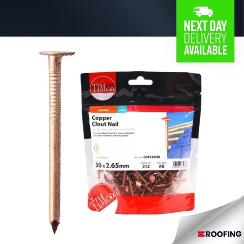 Timco clout nail - nail, copper
