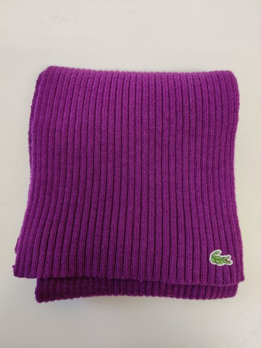 Lacoste fuchsia scarf ribbed - lacoste,