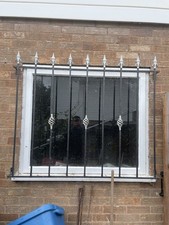 Metal window security bars