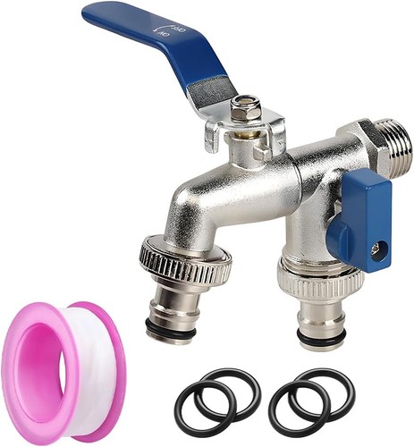 Double garden tap dual outlet - tap,,