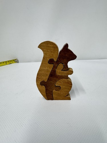 Handcrafted wooden squirrel - wooden,