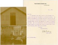 1901 LETTER IMPERIAL YEOMANRY HOSPITAL BOER WAR + 2 PHOTOS DEELFONTEIN FIELDING