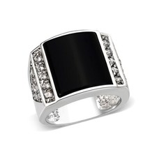 Mens onyx ring pinky signet