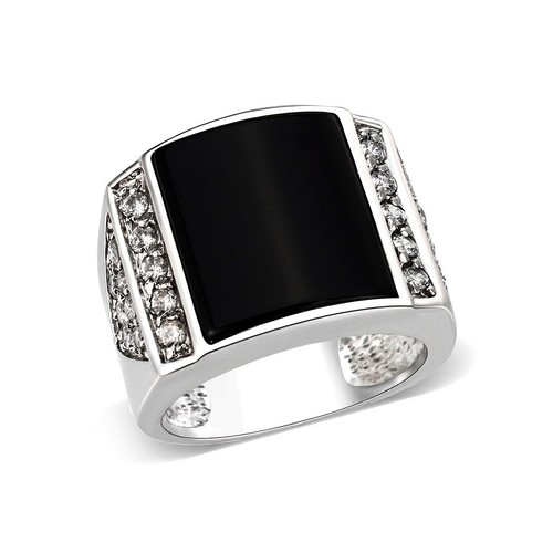 Mens onyx ring - , signet
