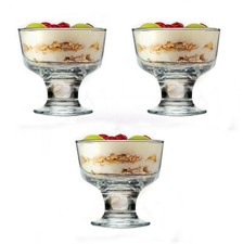 3 x Glass Prawn Cocktail Bowls Glasses Appetizer Starter Nibbles Serving Dish