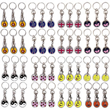Pack of 6 x Shopping Trolley Tokens UK Keyring £1 Coin Shops Gym Locker Shops