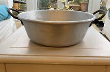 Vintage  British made large Aluminium Preserve Jam Pan Pot Saucepan planter