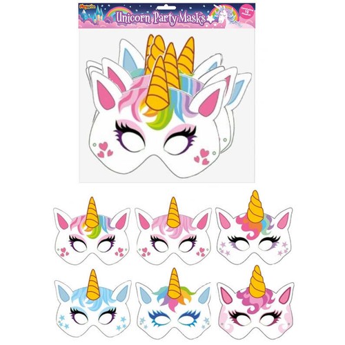 Unicorn party masks - unicorn, bag